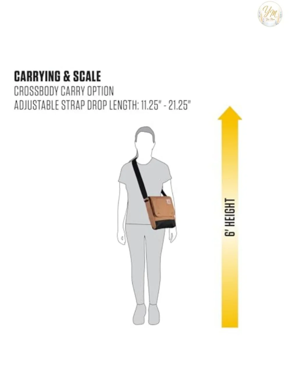 Carhartt Crossbody Bag Men's Adjustable Shoulder Bag 15